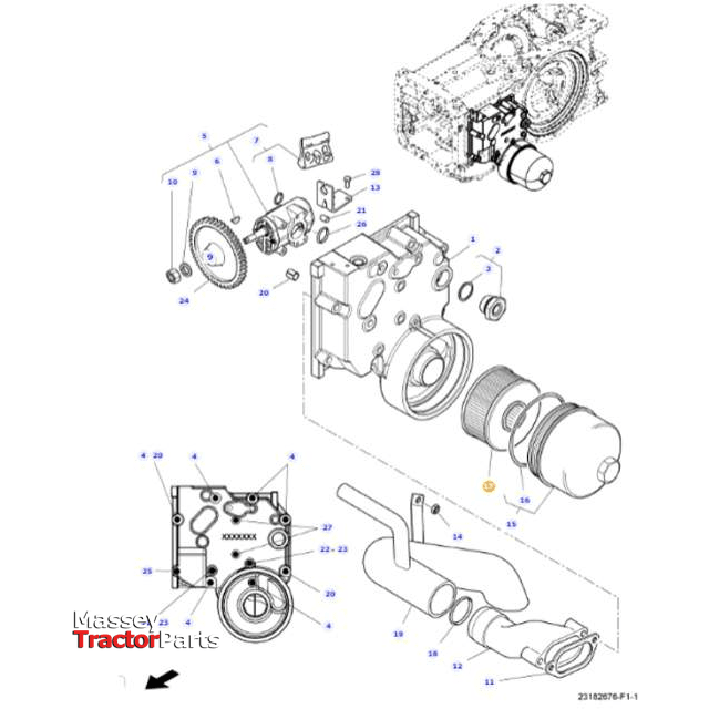 Massey Ferguson Hydraulic Filter Element - 4366766M2 | OEM | Massey Ferguson parts | Engine & Filters-Massey Ferguson-Engine & Filters,Farming Parts,Filters,Hydraulic & Transmission Oil,Tractor Parts