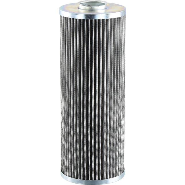 The Sparex Hydraulic Filter - Element, Part No. S.132496, is a cylindrical filter featuring metal and mesh construction with pleated sides, a flat base, and a circular opening at the top. It is commonly used as a Massey Ferguson hydraulic filter and is available through Sparex.