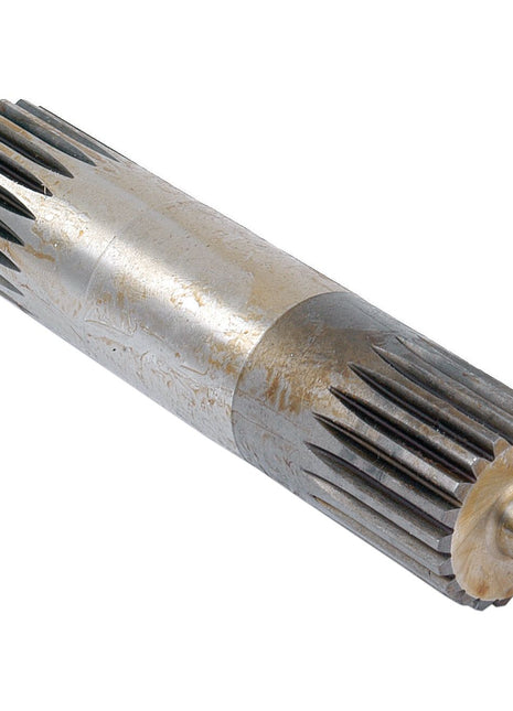 The Hydraulic Pump Shaft (Sparex Part No. S.41578) from Sparex is a cylindrical metal gear with multiple straight teeth on both ends, commonly used in machinery like the Massey Ferguson for transmitting motion and torque.