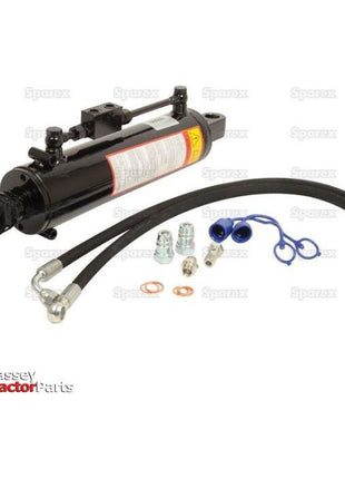 A Sparex Hydraulic Top Link (Cat.-/3) Knuckle and Ball kit, featuring a cylinder bore of 90mm and a minimum length of 640mm, suitable for a 200HP tractor, displayed on a white background. Sparex Part No.S.56809.