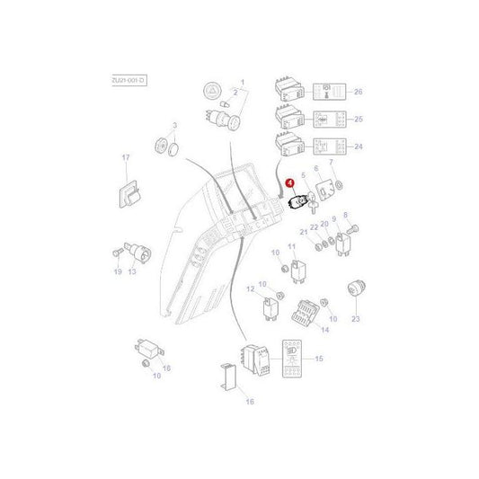 Ignition Switch - 3779699M1 - Massey Tractor Parts