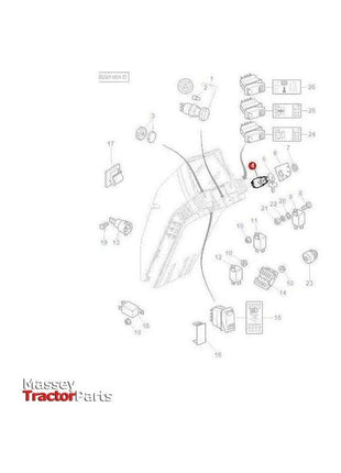Massey Ferguson Ignition Switch - 3779699M1 | OEM | Massey Ferguson parts | Ignition Switches & Components-Massey Ferguson-Farming Parts,Ignition Switches & Components,Lighting & Electrical Accessories,Switches & Sensors,Tractor Parts