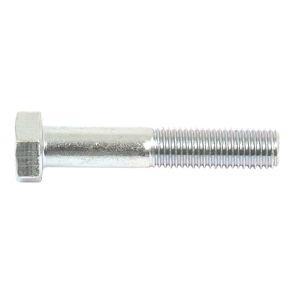 The Sparex Imperial Bolt, 5/16''x1 3/4'' UNF (ASME B18.2.1) with a tensile strength of 8.8 and Part No.S.51851, is a metal hex bolt featuring a partially threaded shaft, commonly zinc plated for enhanced durability, ideal for use in construction and mechanical applications.