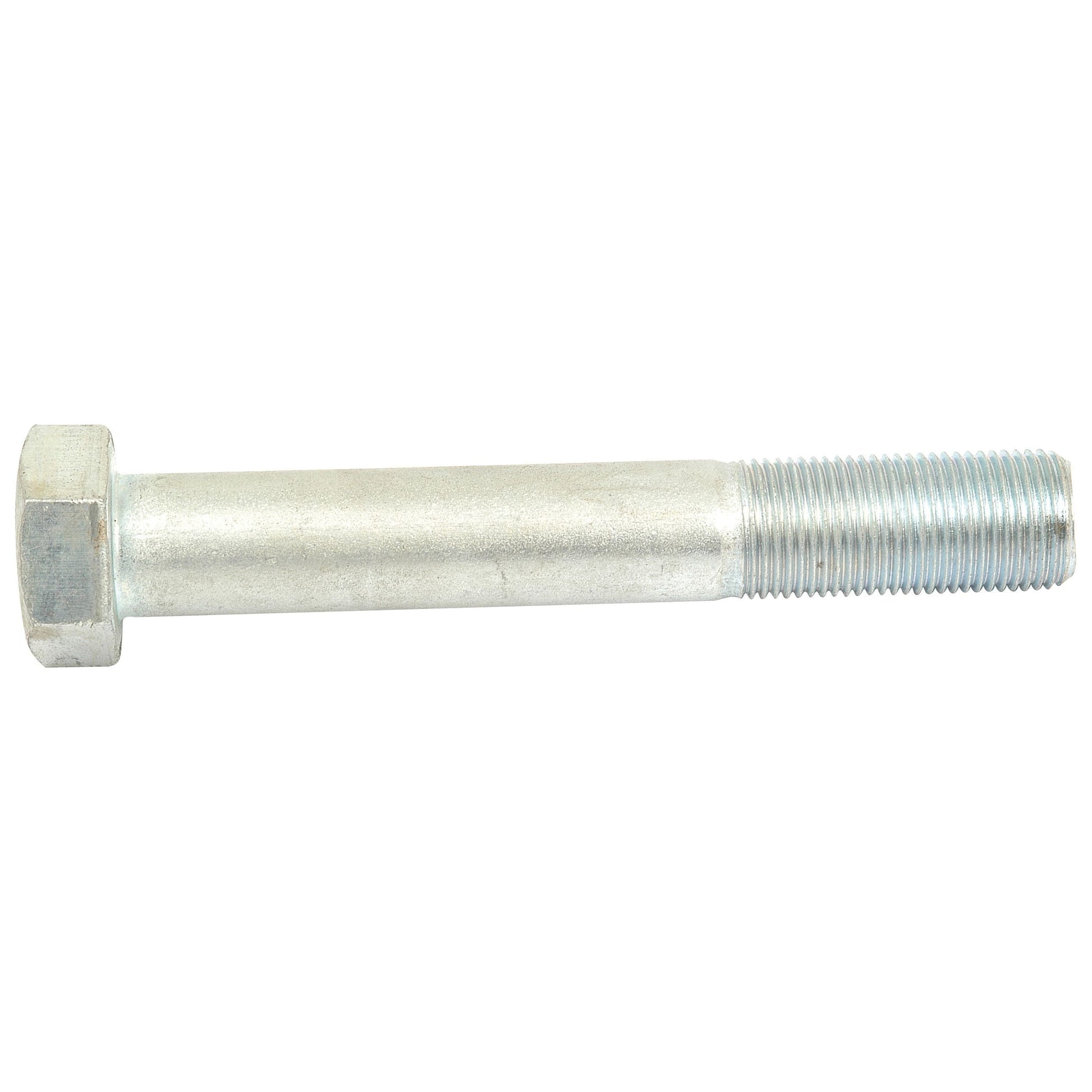 A close-up of a Sparex Imperial Bolt (Sparex Part No. S.53802), measuring 5/8'' x 5 1/2'' UNF (ASME B18.2.1) and offering a tensile strength of 8.8, featuring a hexagonal head and partially threaded shaft, against a plain white background.
