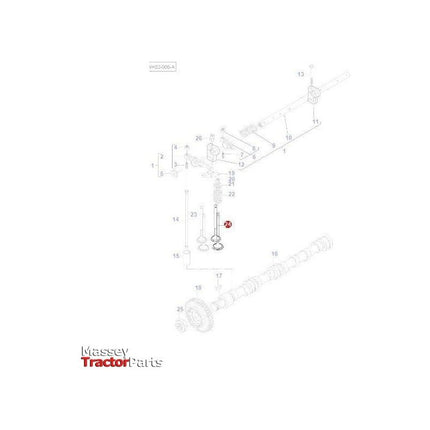 Massey Ferguson Inlet Valve - V837069003 | OEM | Massey Ferguson parts | Engine Valves-Massey Ferguson-Cylinder Head Components,Engine & Filters,Engine Parts,Farming Parts,Tractor Parts