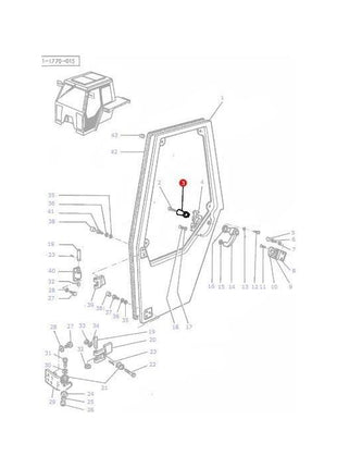 Inner Door Handle - 3301856M2 - Massey Tractor Parts