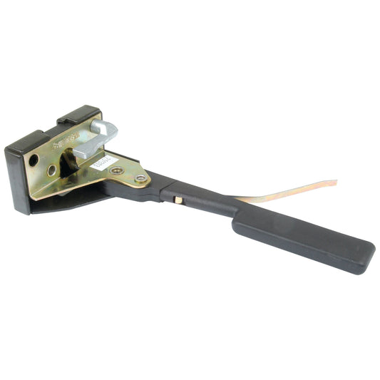 A black and metallic manual staple gun with a long handle and lever, reminiscent of the Inner Door Handle LH by Sparex (Sparex Part No. S.20914), used for fastening materials together.