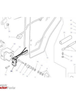 Massey Ferguson Inner Door Handle L/H - 3804663M1 | OEM | Massey Ferguson parts | Door-Massey Ferguson-Cab Handles & Latches,Cabin & Body Panels,Farming Parts,Tractor Body,Tractor Parts