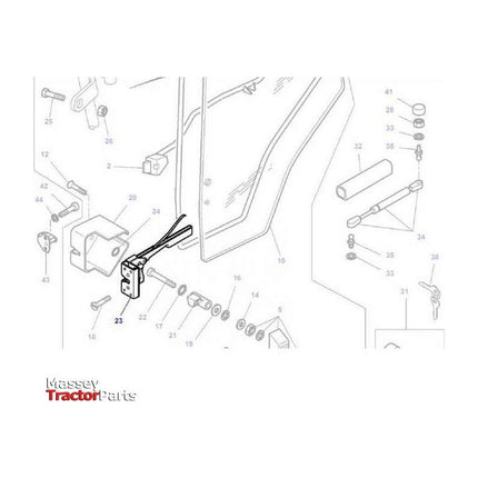 Massey Ferguson Inner Door Handle L/H - 3804663M1 | OEM | Massey Ferguson parts | Door-Massey Ferguson-Cab Handles & Latches,Cabin & Body Panels,Farming Parts,Tractor Body,Tractor Parts