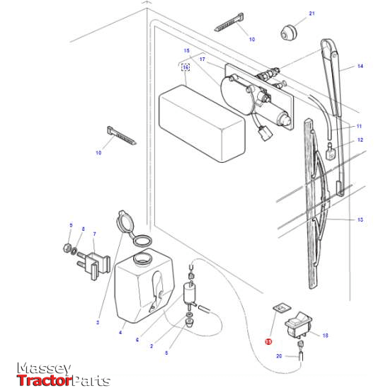 Massey Ferguson Insert- 3611540M1 | OEM | Massey Ferguson parts | Cab Glass & Glazing Tools-Massey Ferguson-Cabin & Body Panels,Farming Parts,Tractor Parts,Windscreen Washers,Wiper Motors & Blades