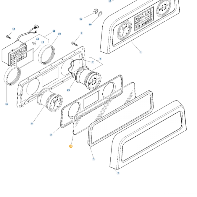 Instrument Panel Glass - 3900495M1 - Massey Tractor Parts