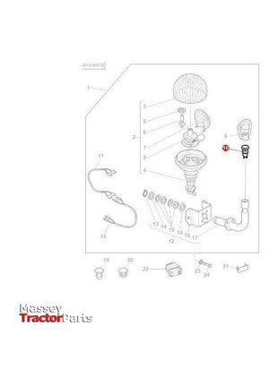 Massey Ferguson Intake Plug - 3617860M1 | OEM | Massey Ferguson parts | Beacons & Accessories-Massey Ferguson-Beacons & Warning Lights,Farming Parts,Lighting & Electrical Accessories,Tractor Parts,Vehicle Lighting,Warning Lights