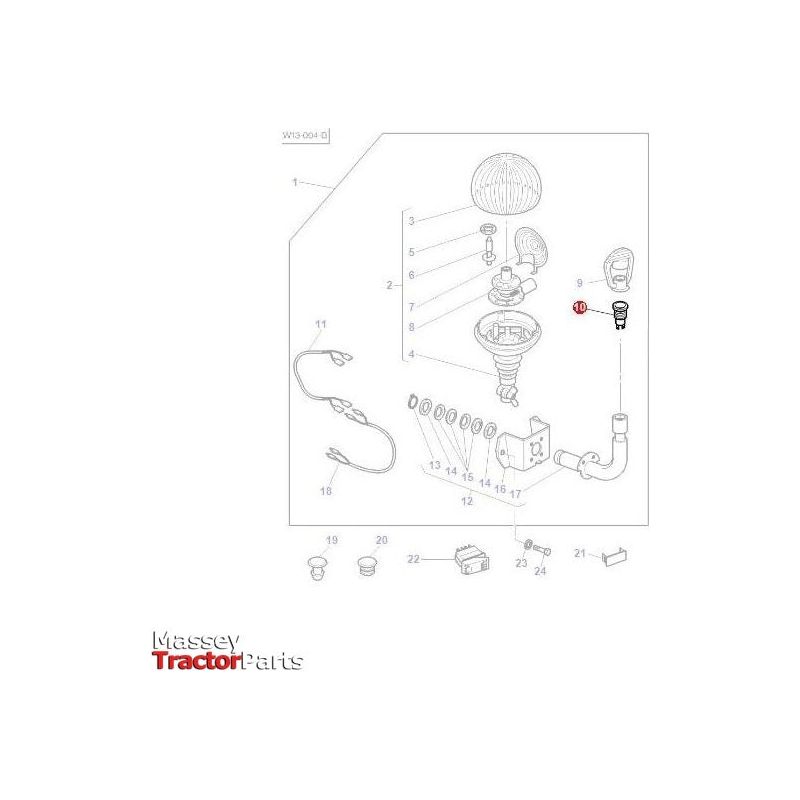 Massey Ferguson Intake Plug - 3617860M1 | OEM | Massey Ferguson parts | Beacons & Accessories-Massey Ferguson-Beacons & Warning Lights,Farming Parts,Lighting & Electrical Accessories,Tractor Parts,Vehicle Lighting,Warning Lights