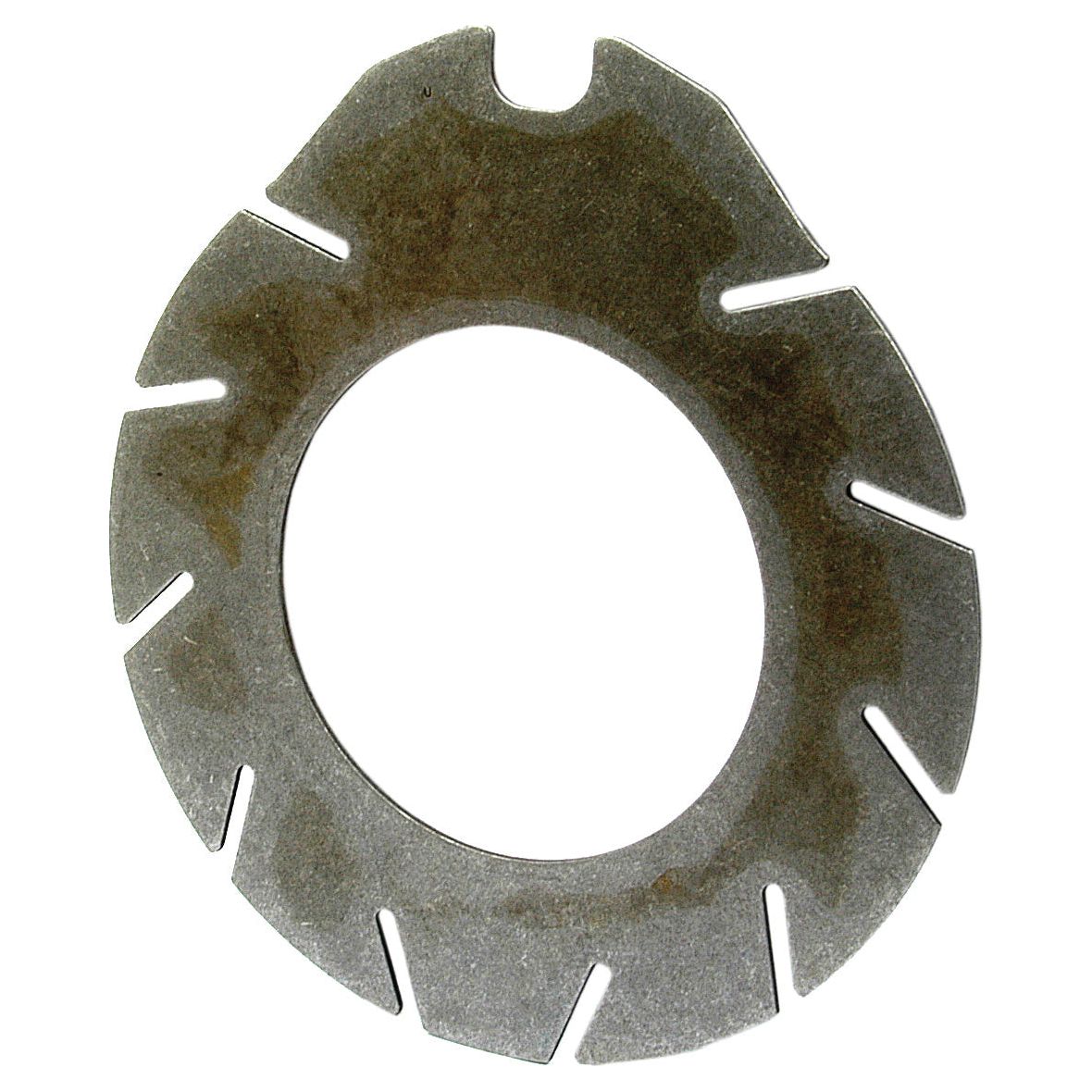 An Intermediate Brake Disc, with an outer diameter of 227mm and featuring eight evenly spaced slits around its circumference, is perfect for use in Case IH machinery or as a Sparex replacement part (Product Code: S.40838).