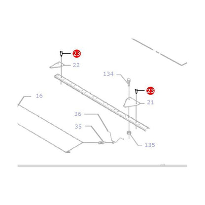 Knife Section Rivet - D41306100 - Massey Tractor Parts