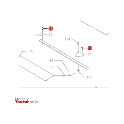 Massey Ferguson Knife Section Rivet - D41306100 | OEM | Massey Ferguson parts | Knife-Massey Ferguson-Combine,Farming Parts,Harvesting & Cutting,Knife,Knife Section Fasteners,Knife Sections,Machinery Parts,Tools,Tractor Parts,Workshop