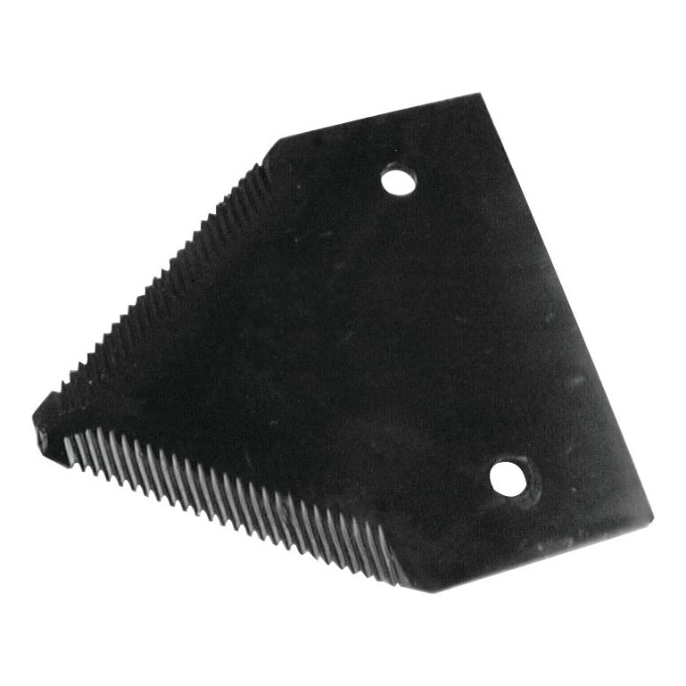 The Sparex Knife Section, an over-serrated, black, triangular metal component measuring 83x76x2mm with two circular Ø5.5mm holes spaced at 51mm center-to-center, is an ideal replacement part for Massey Ferguson models fitting 206236M1 (S.78450).