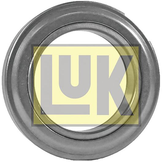A circular metallic clutch release bearing branded as "LUK Clutch Release Bearing - S.146339" from Sparex, featuring the letters "LUK" in a yellow rectangle on its surface, compatible with Ford New Holland.