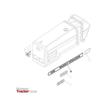 Massey Ferguson L/H 4270 Decal - 3807912M1 | OEM | Massey Ferguson parts | Decals & Emblems-Massey Ferguson-Cabin & Body Panels,Decals & Emblems,Farming Parts,Tractor Body,Tractor Parts