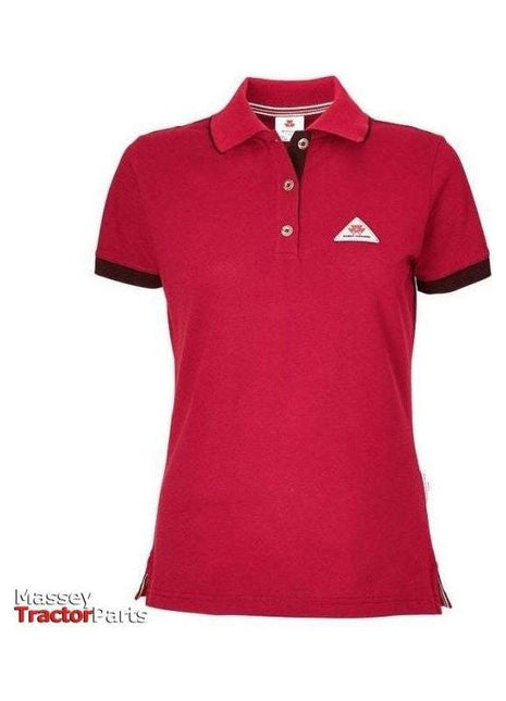 Ladies Red Polo - X993321803-Fendt-Clothing,Men & Women Shirt & Polo,Merchandise,On Sale,Polo Shirt,T-Shirts & Polos,Women,workwear