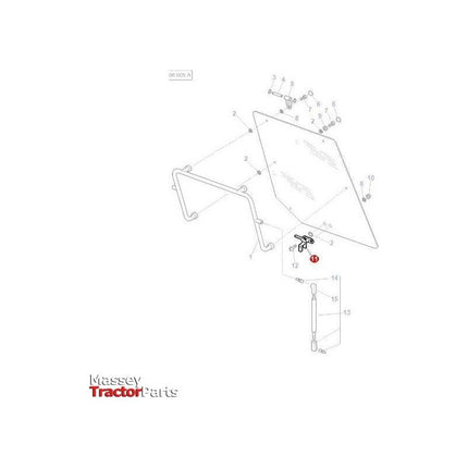 Massey Ferguson Latch Rear Window - 3804697M1 | OEM | Massey Ferguson parts | Cab Handles & Latches-Massey Ferguson-Cab Handles & Latches,Cabin & Body Panels,Farming Parts,Tractor Body,Tractor Parts