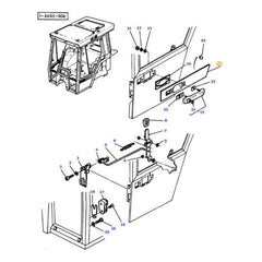 Left Cab Door Lock Band - 3385298M2 - Massey Tractor Parts