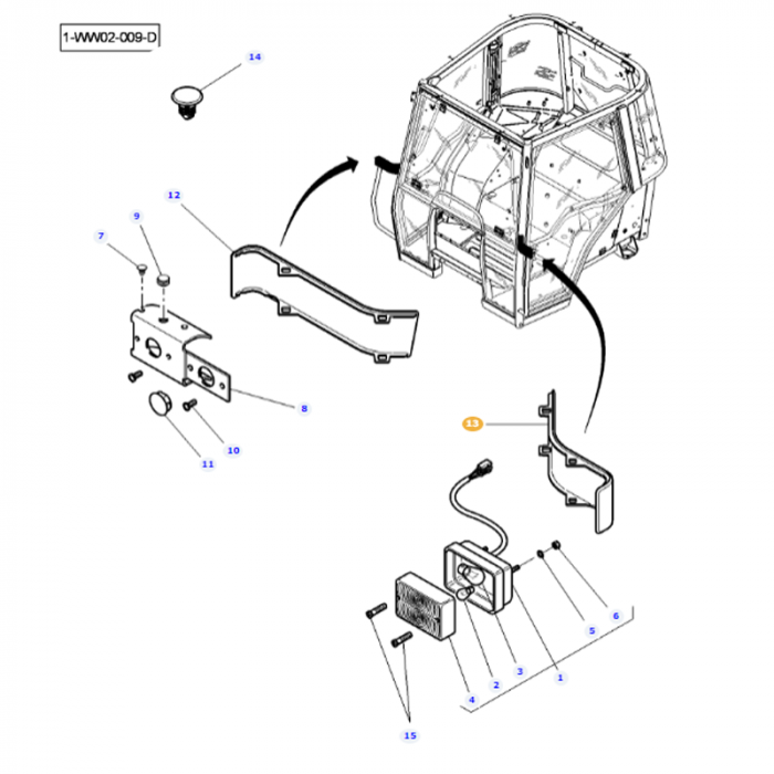 Left Hand Muff - 4272746M1 - Massey Tractor Parts