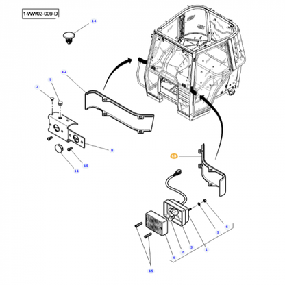 Left Hand Muff - 4272746M1 - Massey Tractor Parts