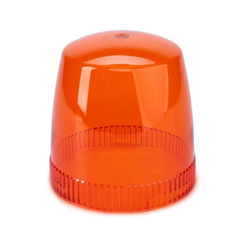 Designed for the Fendt models, this durable and efficient AGCO Fendt Lens, Dome for Beacon - F339900140010 features a translucent orange plastic dome-shaped cover with a textured base.