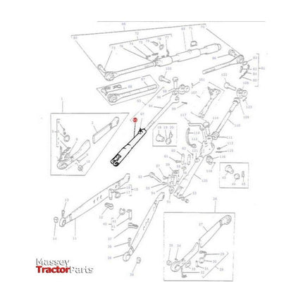 Massey Ferguson Levelling Rod Fork - 897659M1 | OEM | Massey Ferguson parts | Linkage-Massey Ferguson-Farming Parts,Levelling Boxes & Components,Linkage,PTO & Linkage,Tractor Parts,Yoke & Fork