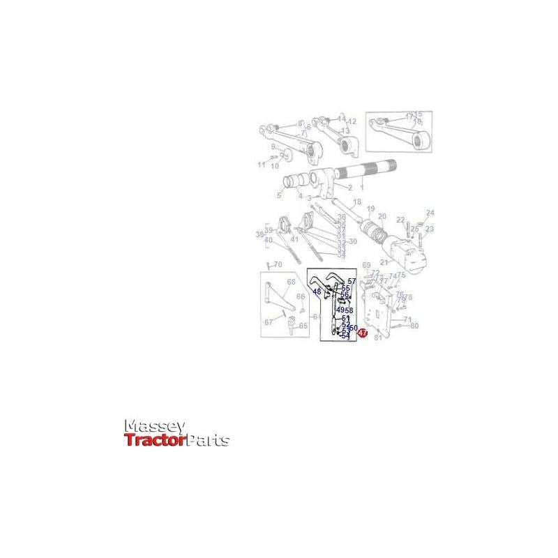 Lever - 1661552M91 | OEM |  parts | Linkage-Massey Ferguson-Draft Control Components,Farming Parts,Hydraulics,Tractor Hydraulic,Tractor Parts