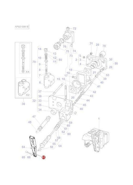 Lever Control Valve - 3610175M91 - Massey Tractor Parts