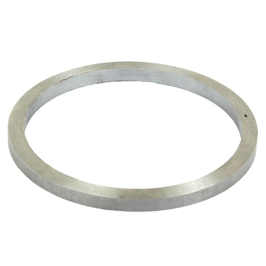 The Liner Cuff Ring (Sparex Part No. S.43398) from Sparex is a circular metal ring with a flat, thin profile, ideal for use as a Massey Ferguson liner insert.