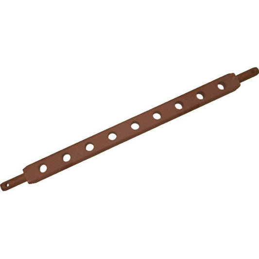 A long, rectangular Sparex Flat Drawbar (Cat. 2) with nine evenly spaced circular holes and rounded ends in each section, measuring 942mm in length (Sparex Part No.S.49128).