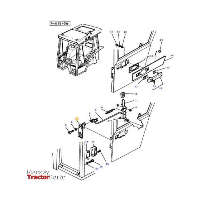 Massey Ferguson Lock - 3385311m91 | OEM | Massey Ferguson parts | Cab Doors-Massey Ferguson-Cab Handles & Latches,Cabin & Body Panels,Farming Parts,Tractor Body,Tractor Parts