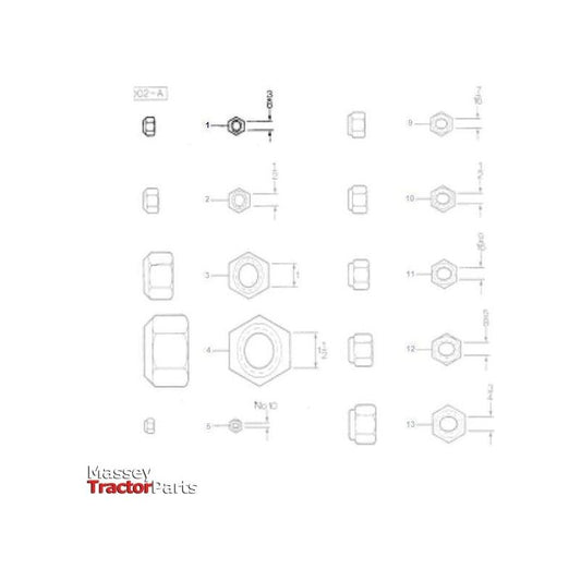 Massey Ferguson Lock Nut 3/8 UNF - 376448X1 | OEM | Massey Ferguson parts | Nuts-Massey Ferguson-Bolts,Bolts & Set Screws,Farming Parts,Metric,Nuts,Screws & Fasteners,Threaded Bar,Towing & Fasteners,Tractor Parts,UNC,UNF