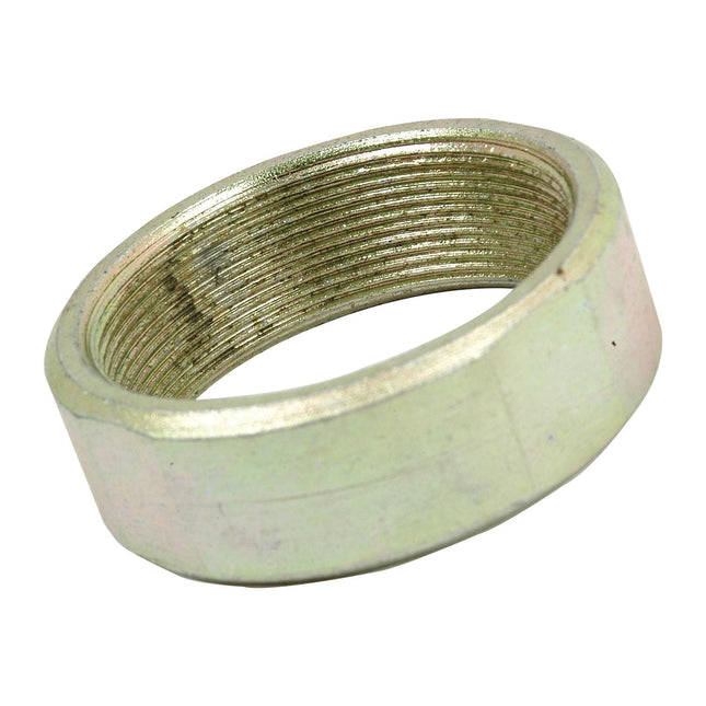 The Sparex Lock Nut (Sparex Part No. S.42023) is a precisely designed metal hex nut with internal threading, perfect for securing components such as the pinion shaft in Massey Ferguson machinery.
