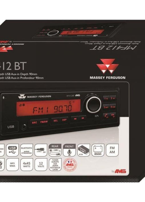 Massey Ferguson - MF412BT Bluetooth Radio - X991450176000 - Massey Tractor Parts