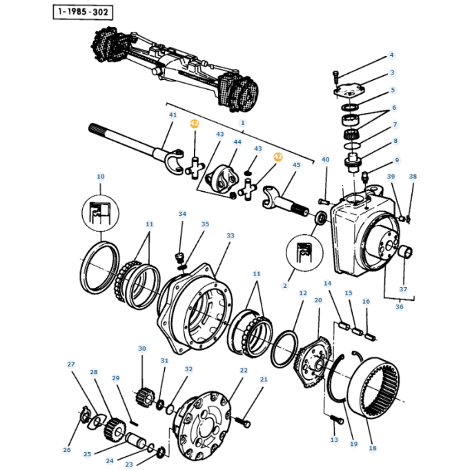 Massey Ferguson Cross Piece - 1423444M1 - Massey Tractor Parts