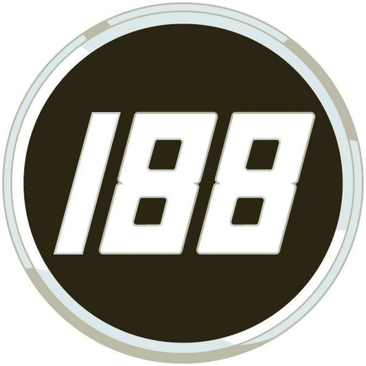 A circular medallion logo with a black background, featuring the number "188" in bold white text at the center, from Sparex's Medallion - Massey Ferguson 188 collection (Part No. S.42553).