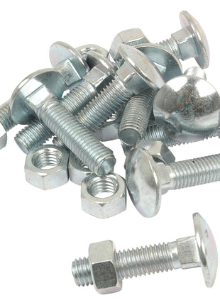 Metric Carriage Bolt and Nut, Size: M12 x 50mm (Din 603/555)
 - S.8299 - Massey Tractor Parts