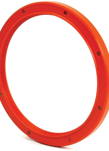 The Metric Rotary Shaft Seal by Sparex (Part No.S.41326) is a red, round plastic ring with evenly spaced small metallic points around its 158.75mm circumference.