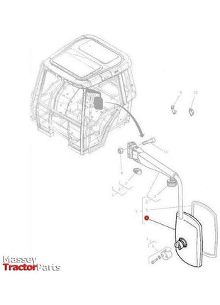 Massey Ferguson Mirror External - 4288898M91 | OEM | Massey Ferguson parts | Mirrors-Massey Ferguson-Cabin & Body Panels,Farming Parts,Mirrors,Mirrors & Arms,Tractor Parts