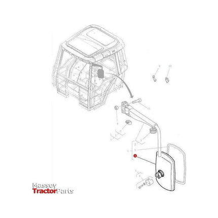 Massey Ferguson Mirror External - 4288898M91 | OEM | Massey Ferguson parts | Mirrors-Massey Ferguson-Cabin & Body Panels,Farming Parts,Mirrors,Mirrors & Arms,Tractor Parts