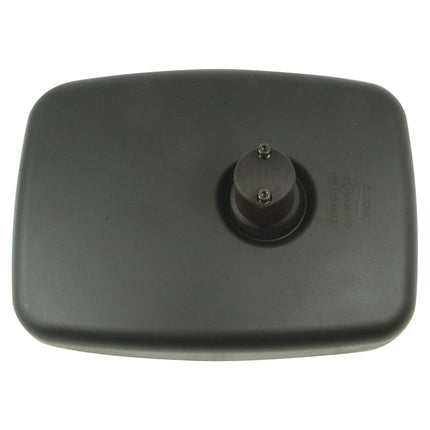 A black plastic **Mirror Head - Rectangular, 320 x 230mm, Universal Fitting - S.39756** from **Sparex** with two small screws; it appears to be a replacement part for a machine or device.