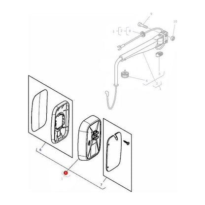 Mirror Heated External - 4289853M91 - Massey Tractor Parts
