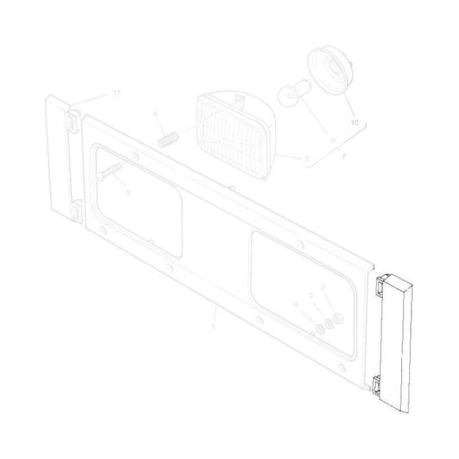 Moulding Light Surround R/H - 1694996M1 - Massey Tractor Parts