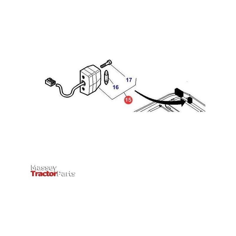 Massey Ferguson Number Plate Light -3810085M91 | OEM | Massey Ferguson parts | Number Plate & Interior Lights-Massey Ferguson-Farming Parts,Lighting & Electrical Accessories,Number Plate & Interior Lights,Tractor Parts,Vehicle Lighting