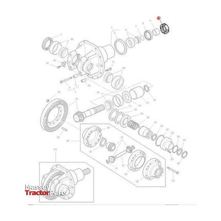Massey Ferguson Nut Differential - 3426023M1 | OEM | Massey Ferguson parts | Axles & Power Transmission-Massey Ferguson-4WD Parts,Axles & Power Train,Farming Parts,Front Axle & Steering,Tractor Parts