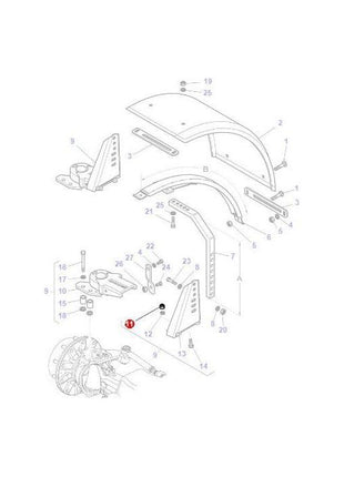 Nut Fender Pivot - F835700030060 - Massey Tractor Parts